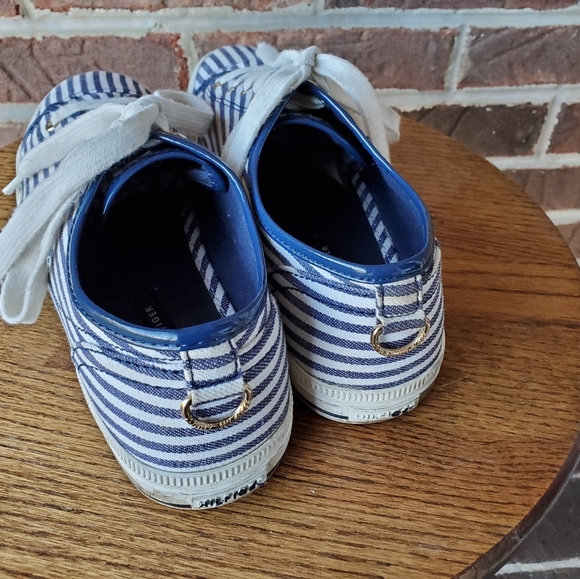 Tommy Hilfiger Blue and White Stripe Sneakers - Picture 7 of 7